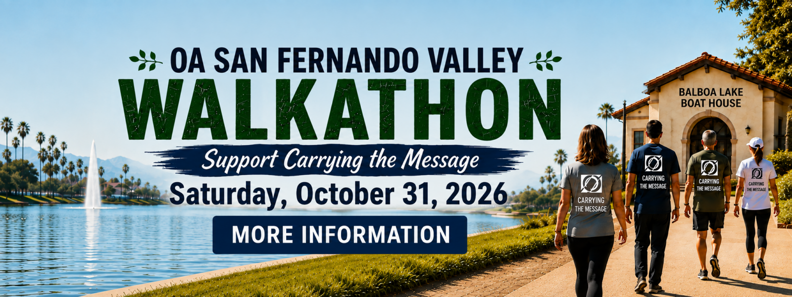 OA San Fernando Valley WALKATHON — Support Carrying the Message. Saturday, October 31, 2026. More information.